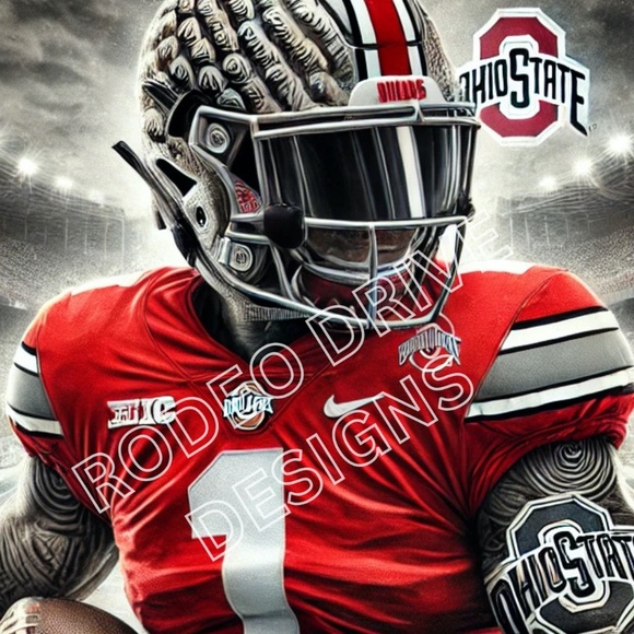Ohio State Poster 11x17 Ohio State Buckeyes Wall Art NCAA Poster - Picture 2 of 2